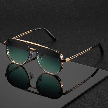 Round Metal Frame Sunglasses with UV Protection for Men & Women – Lightweight Unisex Eyewear