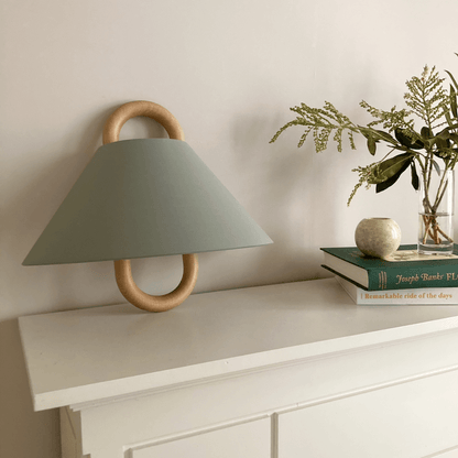Sconce Light Fixture Wooden Frame Cloth Shade E12 Socket Flexible Install for Bedroom Living Room Hallway Apartment Home