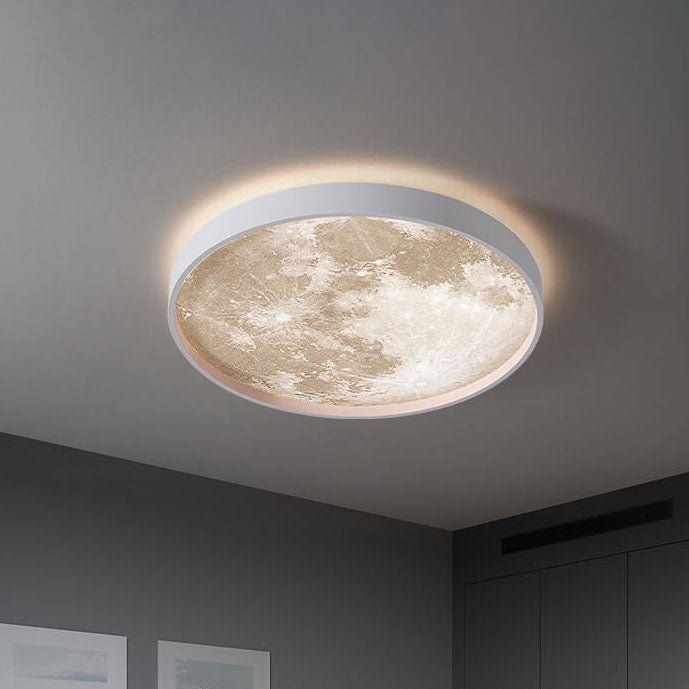 Recessed LED Overhead Fixture 10-22 Inch Diameter 18-48W Three-Color Temperature Control Iron Acrylic Contemporary Low-Profile Hardwired Ins
