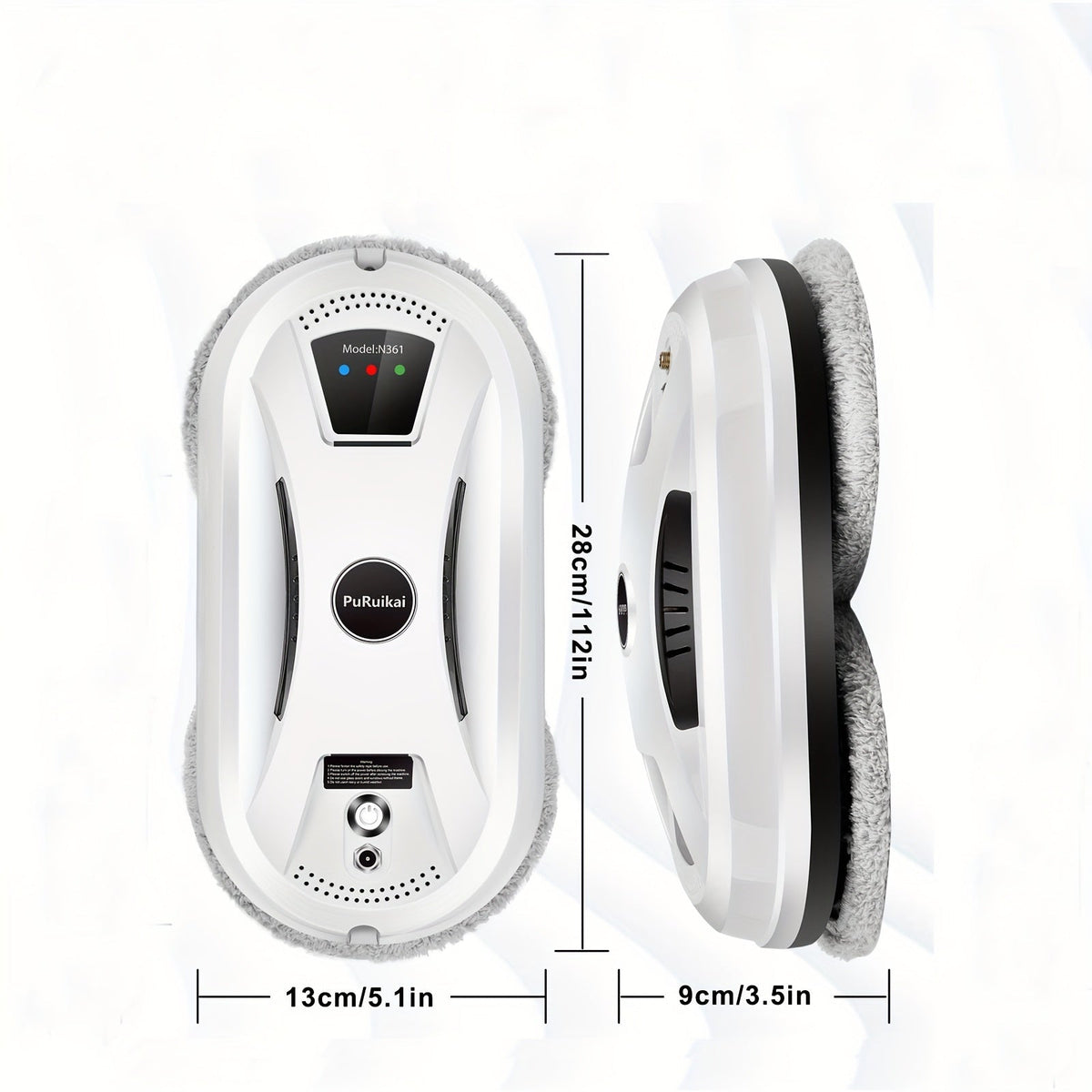 Robotic Window Cleaner with Remote Control for Glass Doors, Mirrors & Windows