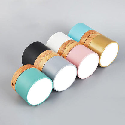 Round Compact LED Ceiling Light with Tri-Color Temperature Switch for Hallways, Bedrooms & Living Rooms | Modern Nordic Style Flush Mount