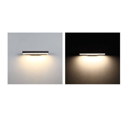 Outdoor Motion Sensor LED Wall Light - Slim Waterproof Porch Sconce for Entryway, Patio & Garage