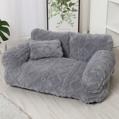 Cozy Sofa Dog Bed with Raised Edge – Soft Plush Design