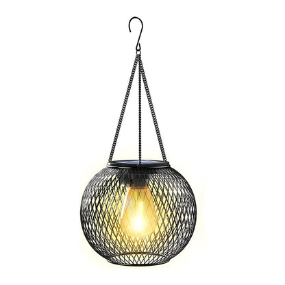 Hanging Solar Lantern with Integrated LED Light – Warm Glow for Porch, Garden & Patio