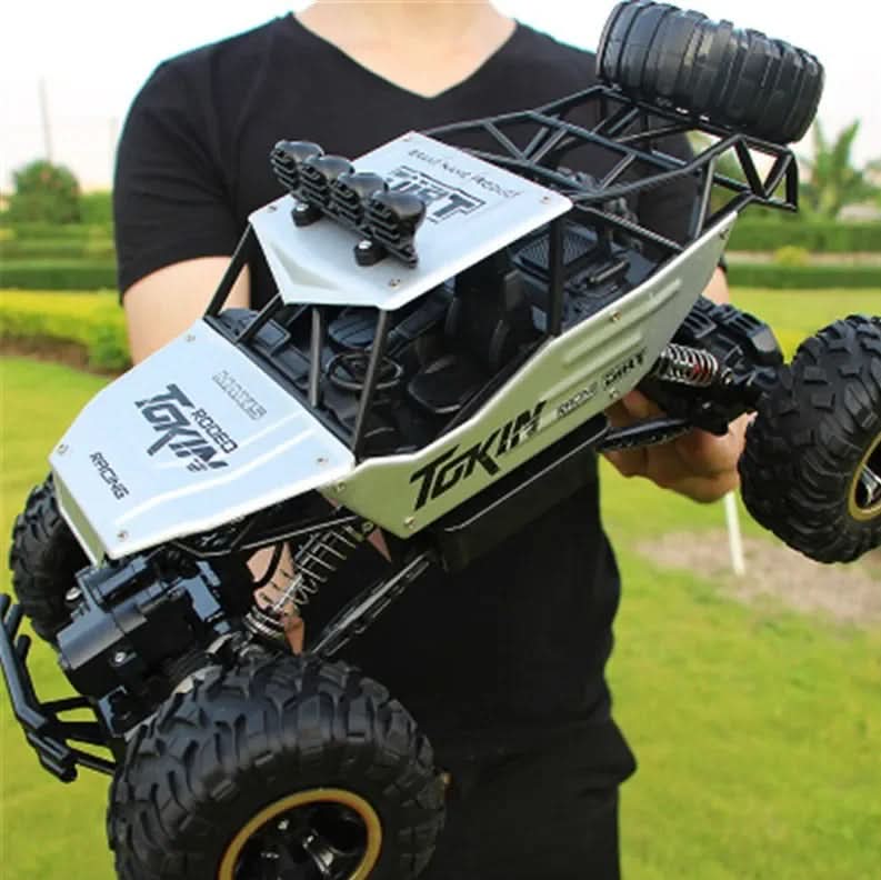 All-Terrain 4WD Radio-Controlled Truck 14" 2.4GHz Wireless High-Speed Crawler for Kids & Hobbyists Dirt Grass Rock Climbing Backyard Racing