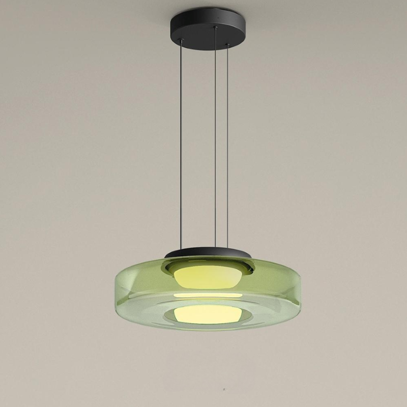 Multi-Tier Glass Pendant Light with Adjustable Cable for Kitchen & Dining Room | Modern LED Ceiling Fixture