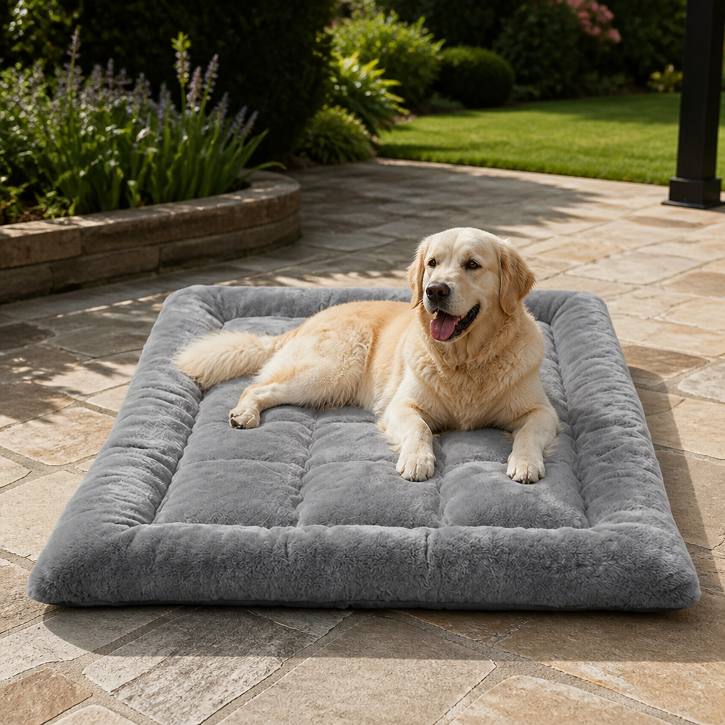Ortekor Plush Flannel & Non-Slip Dog Mat (Machine Washable)