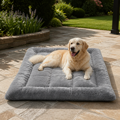 Ortekor Plush Flannel & Non-Slip Dog Mat (Machine Washable)