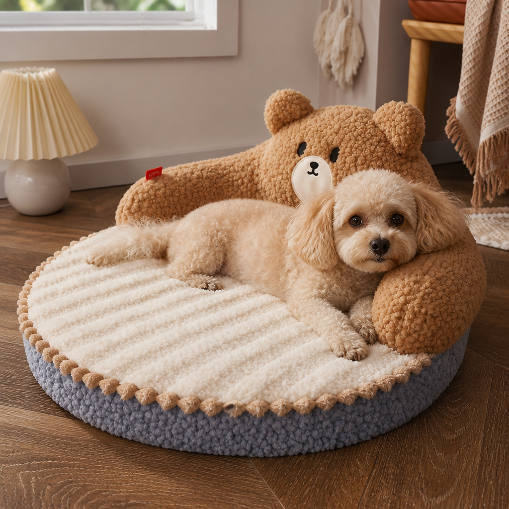 Ortekor Removable Mattress & Memory Foam Round Pet Bed