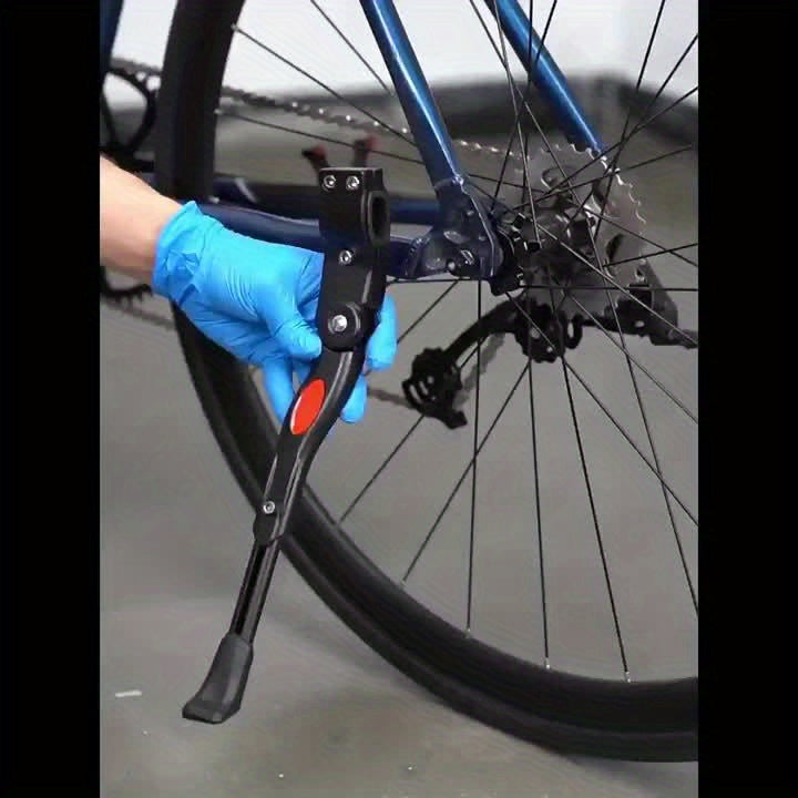 Adjustable Bike Kickstand 12.9-14.9 Inches Aluminum Side Stand for Road Hybrid Commuter E-Bikes Universal Fit Lightweight