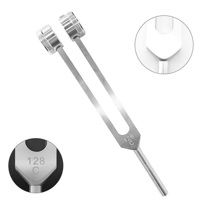 128Hz Tuning Fork for Stress Relief, Meditation, and Muscle Relaxation | Precision Sound Healing Tool for Mind and Body