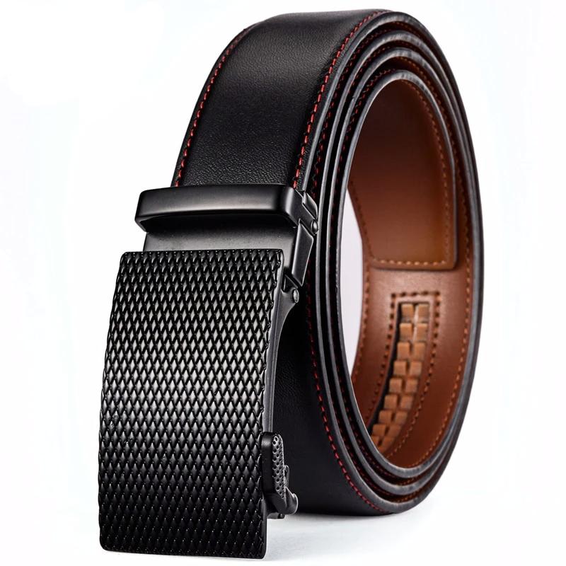 Men's Genuine Cowhide Leather Dress Belt with Scratch-Resistant Finish for Work & Formal Wear