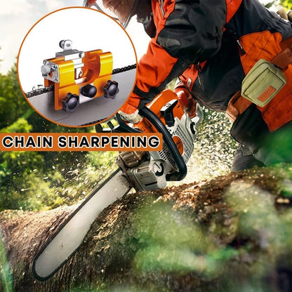 Portable Handheld Chainsaw Chain Sharpener Tool for All Bar Sizes 6-22 Inch Field Use Quick Tune-Up System Precision 30° Angle Guide for