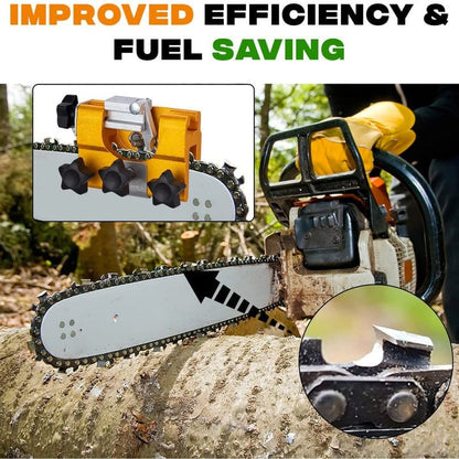 Portable Handheld Chainsaw Chain Sharpener Tool for All Bar Sizes 6-22 Inch Field Use Quick Tune-Up System Precision 30° Angle Guide for