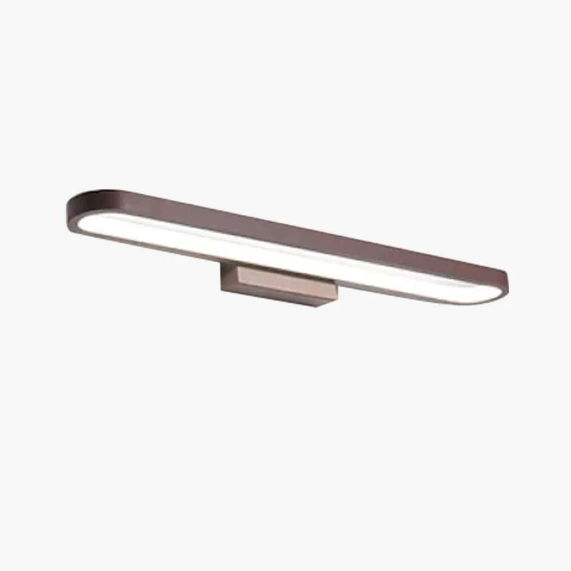 Linear LED Vanity Light for Bathroom Mirror 31-Inch Aluminum Coffee Brown Modern Wall Sconce for Makeup Grooming Dressing Table Fixed Mount