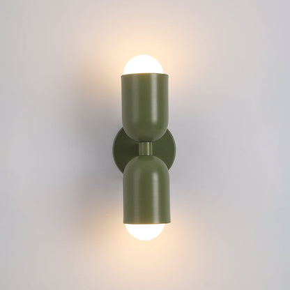 Metal Cylinder Wall Sconce Modern Accent Light for Bedroom Living Room Hardwired LED Indoor Fixture