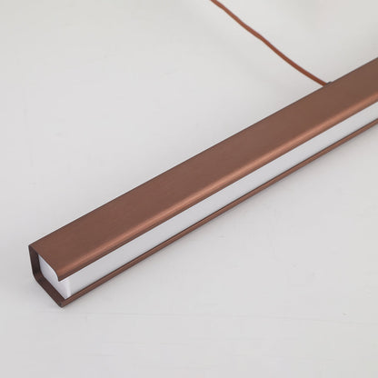 Linear LED Pendant Light Metal Frame Acrylic Diffuser Contemporary Dining Room Kitchen Island Ceiling Fixture Dimmable Modern Hanging Lamp