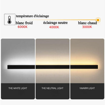 Outdoor LED Wall Light Waterproof Linear Modern Metal Sconce for Porch Garden Patio Courtyard Minimalist Exterior Lighting