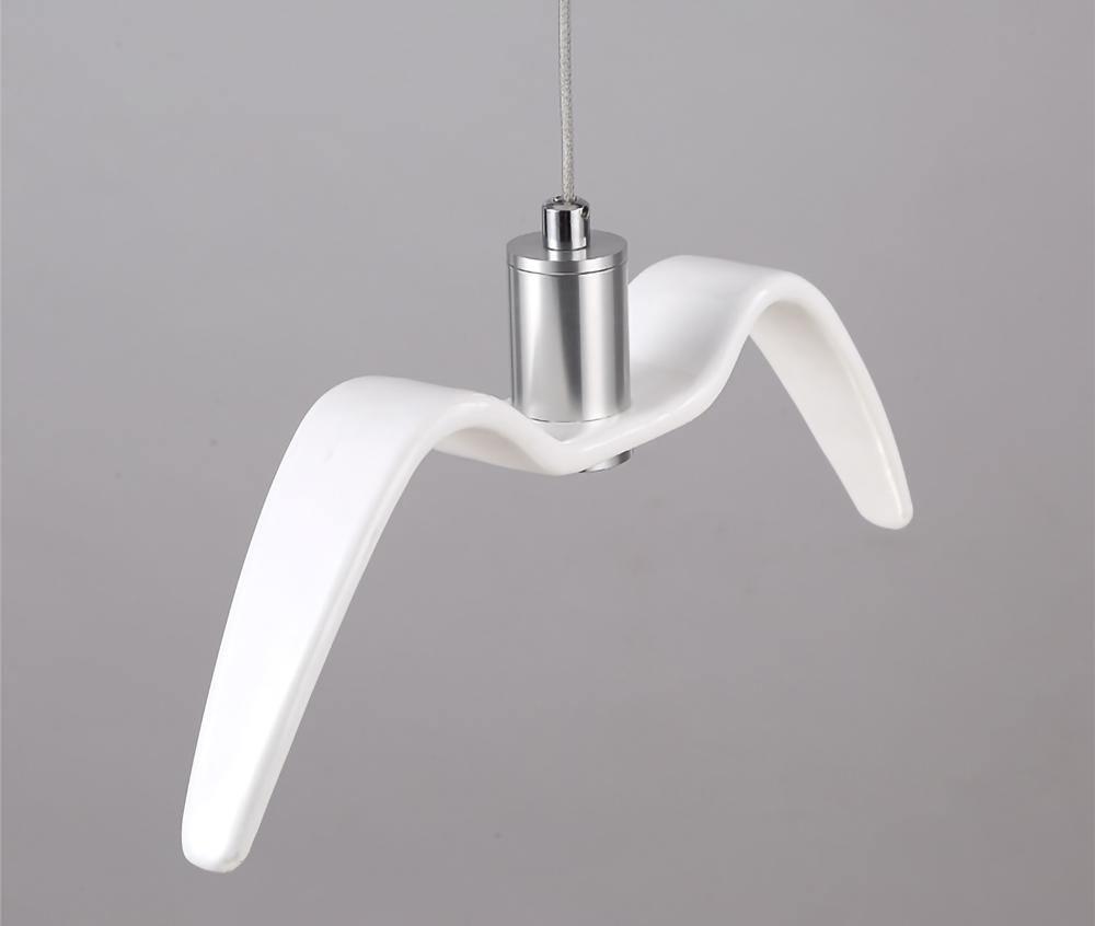 Sculptural Bird Ceiling Fixture with Adjustable Height LED Hardwired Suspension for Kitchen Islands Dining Tables Living Spaces in White or