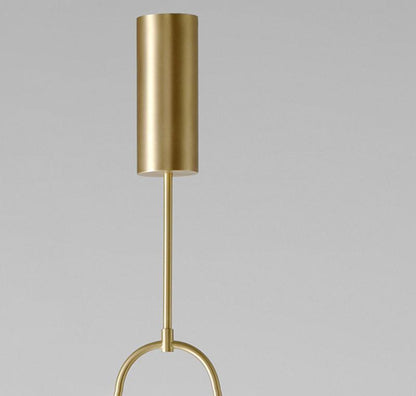 Sculptural Ceiling Light with Opaline Glass Diffusers Black & Brass Finish Multi-Arm Design for Dining Room Entryway Modern Overhead Fixture