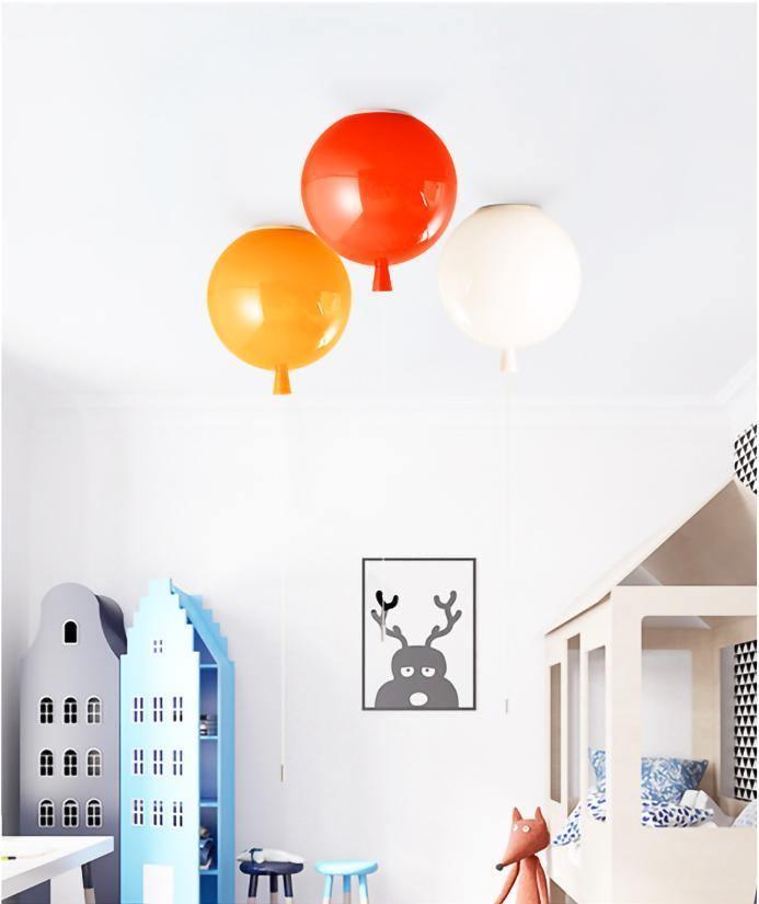 Kids Room Hanging Light Fixture with Pull Chain Switch – Playful Orb Shape Pendant Lamp for Nursery, Bedroom & Play Area – E27 Socket, Multi