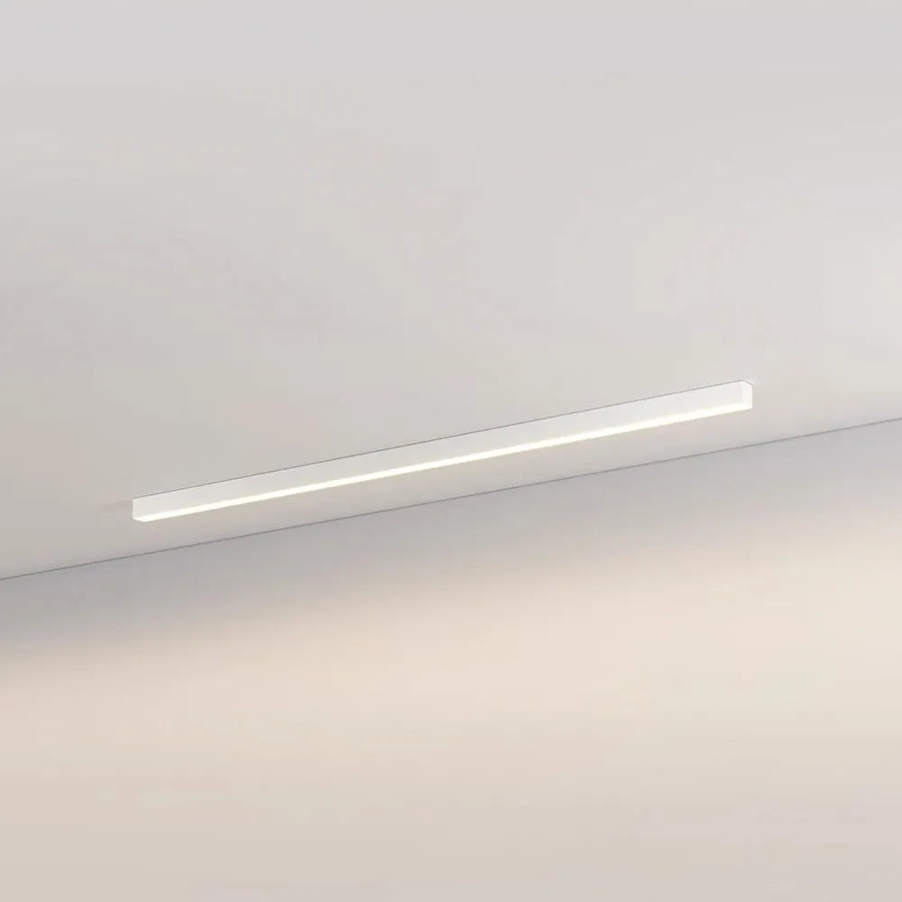 Linear LED Flush Mount Light 47-Inch Contemporary Aluminum Fixture Bedroom Hallway Kitchen Bar Overhead Lighting Slim Profile Low Profile Bl