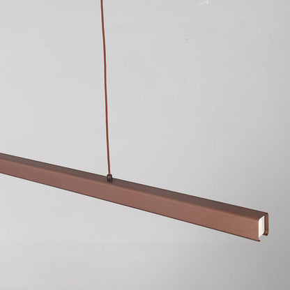 Sleek Overhead LED Bar Light Metal Frame Acrylic Diffuser Adjustable Height Dining Room Kitchen Island