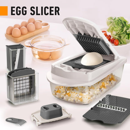 Mandoline Slicer with 8 Blades – Kitchen Prep Tool for Dicing, Julienne, and Shredding Vegetables
