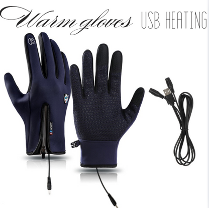 Touchscreen Winter Gloves Waterproof Windproof USB Rechargeable Thermal Heated for Skiing Cycling Driving Outdoor Activities Men Women