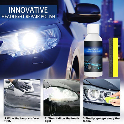 Headlight Restoration Kit – Removes Cloudiness & Yellowing for Crystal-Clear Lens Clarity on All Vehicles
