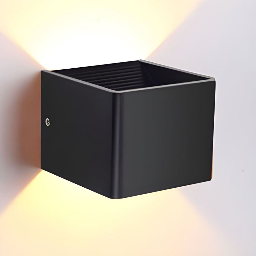 Geometric LED Sconce Aluminum Up Down Accent Light for Hallway Bedroom Living Room Indoor Modern Minimalist Wall Fixture
