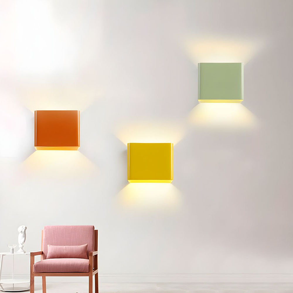 Geometric LED Sconce Aluminum Up Down Accent Light for Hallway Bedroom Living Room Indoor Modern Minimalist Wall Fixture