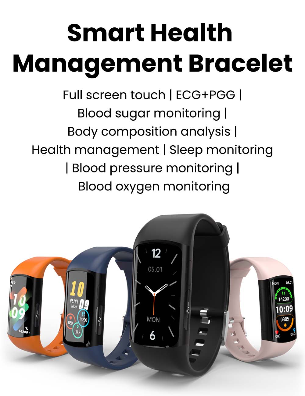 HealthTrack Smart Fitness Bracelet | Activity Tracking, Sleep Monitoring & Smart Notifications | IP67 Water-Resistant