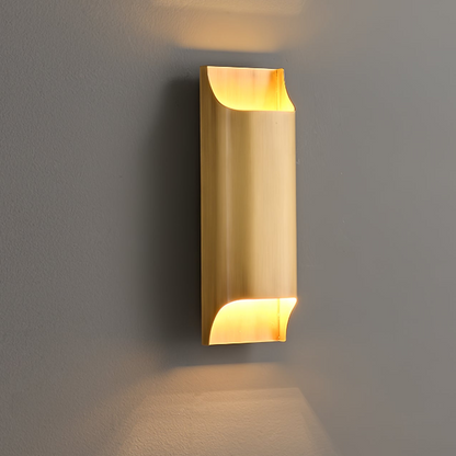 Brass Indoor LED Wall Light Fixture for Bedroom Living Room Hallway 10 Inch Square Contemporary Accent Lamp E14 G9 Socket Modern Home Lighti