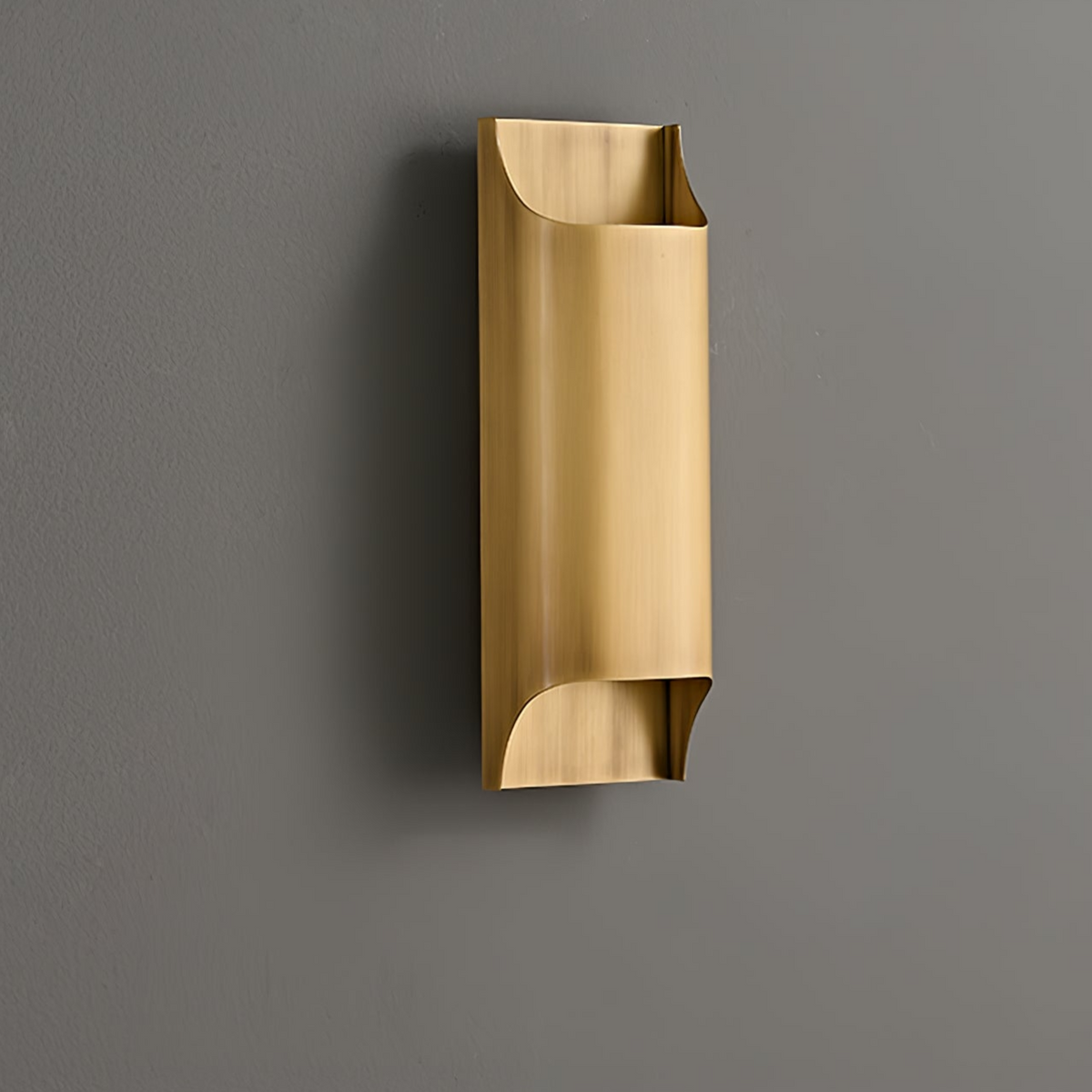 Brass Indoor LED Wall Light Fixture for Bedroom Living Room Hallway 10 Inch Square Contemporary Accent Lamp E14 G9 Socket Modern Home Lighti