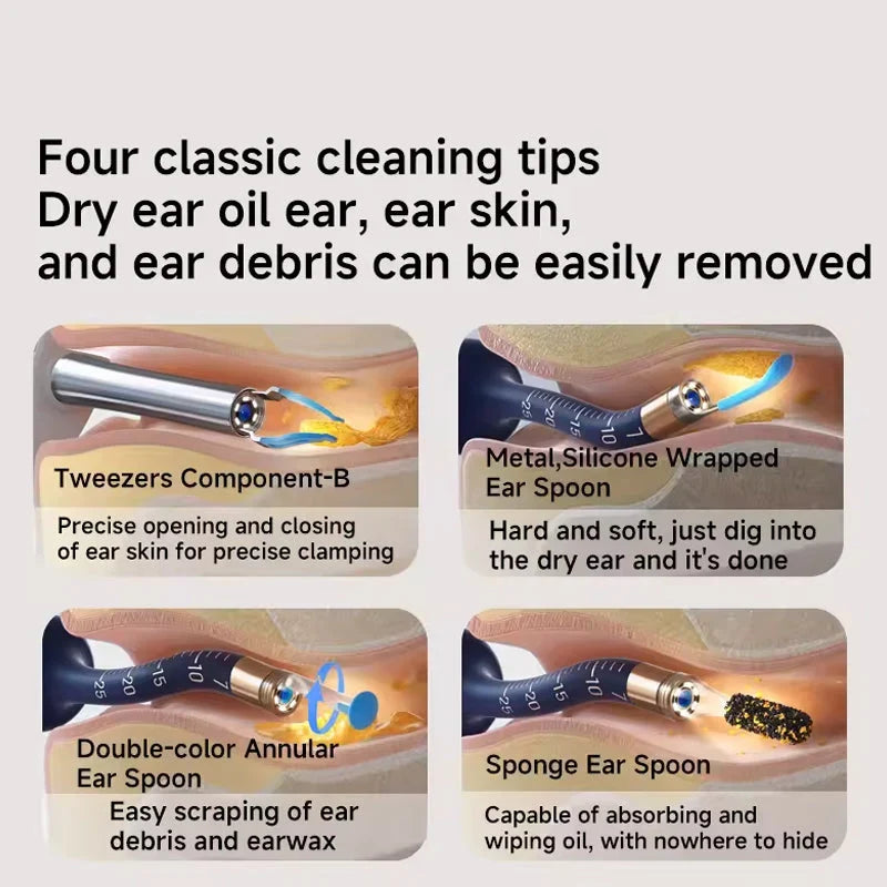 Ear Cleaning Camera Live View Flexible & Travel-Friendly