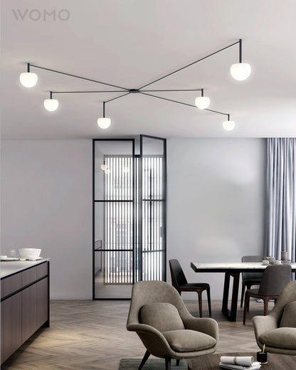 Globe Pendant Light Adjustable Height Frosted White Glass Orb for Kitchen Dining Living Space Modern Hanging Fixture 10 Inch
