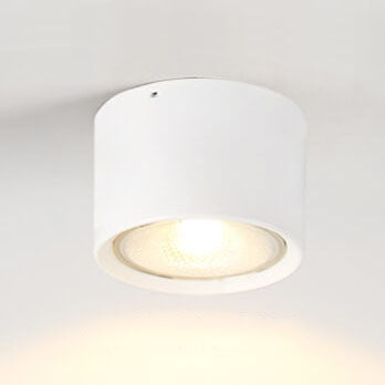Modern Cylinder Surface Mount LED Downlight – Black White Beige Iron & Acrylic – 500 to 1200 Lumens Hardwired Fixture for Kitchen Hallway