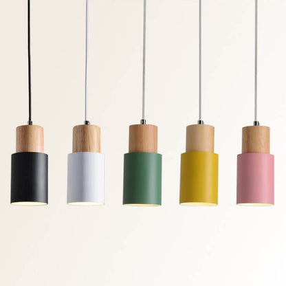 Rustic Chic Metal Wooden Hanging Lamp