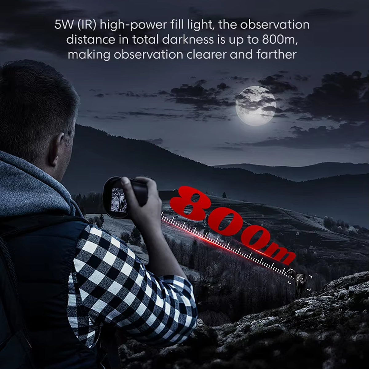 Ortekor 1080P HD Thermal Monocular with 800m Range & 10x Zoom | Nighttime Exploration Tool