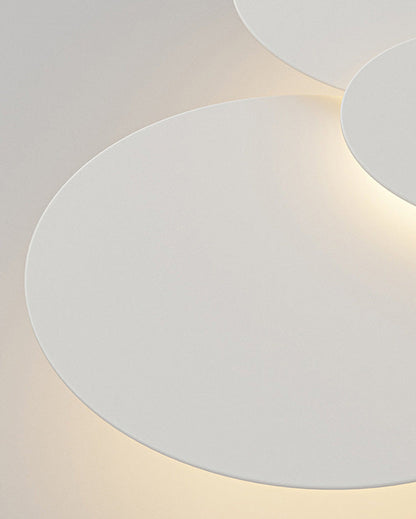 Flush Mount LED Ceiling Light Fixture 31.5×28 in Dimmable Remote Control White Acrylic Modern Disc Design for Bedroom Living Room Bathroom 1