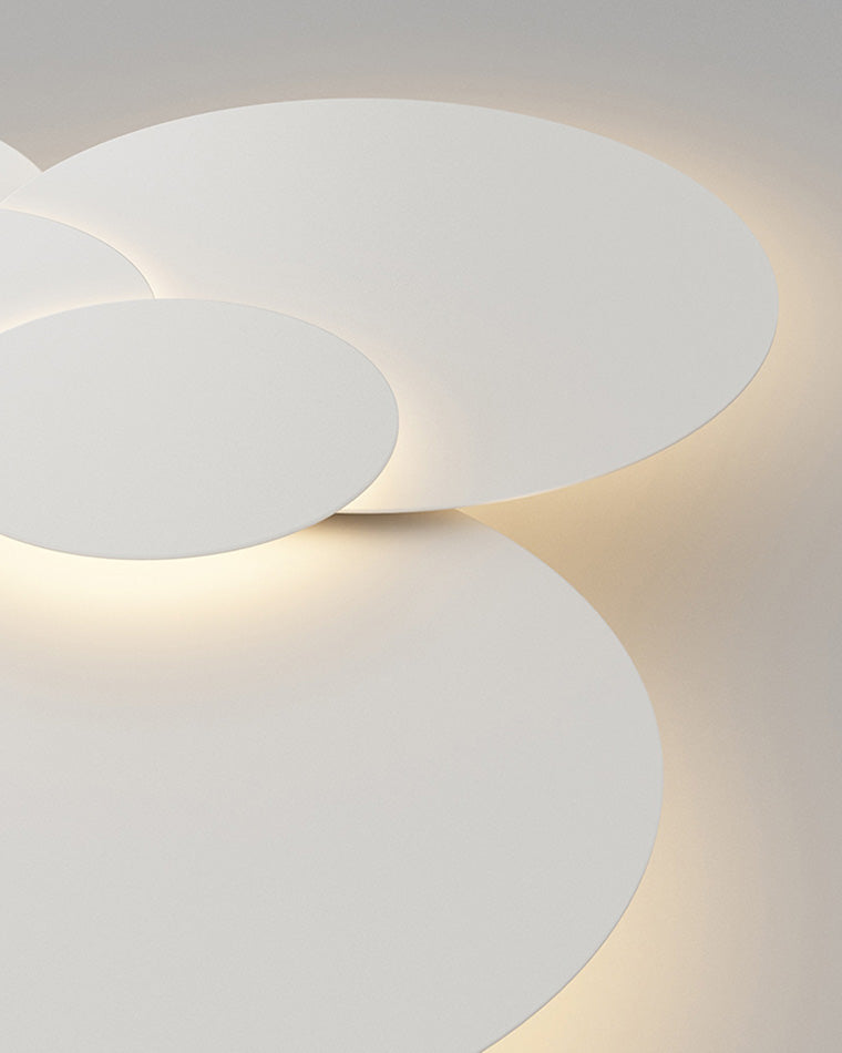 Flush Mount LED Ceiling Light Fixture 31.5×28 in Dimmable Remote Control White Acrylic Modern Disc Design for Bedroom Living Room Bathroom 1