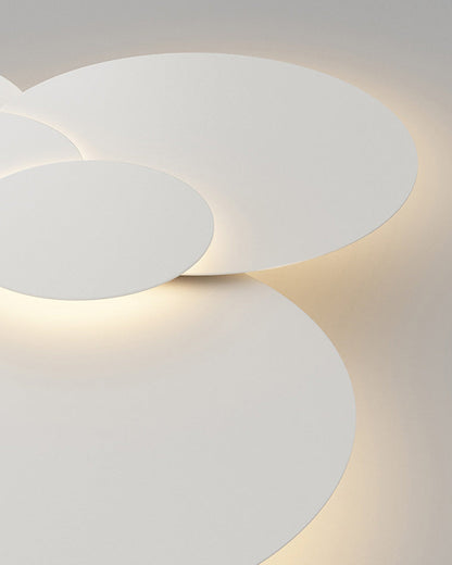 Flush Mount LED Ceiling Light Fixture 31.5×28 in Dimmable Remote Control White Acrylic Modern Disc Design for Bedroom Living Room Bathroom 1