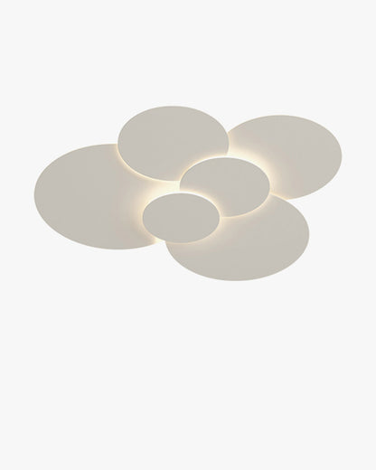 Flush Mount LED Ceiling Light Fixture 31.5×28 in Dimmable Remote Control White Acrylic Modern Disc Design for Bedroom Living Room Bathroom 1