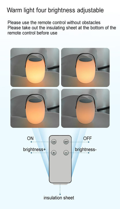 Rechargeable LED Lantern with Remote Control for Patio & Camping – Solar or USB Powered, IP65 Weather Resistant, 16 Color Modes
