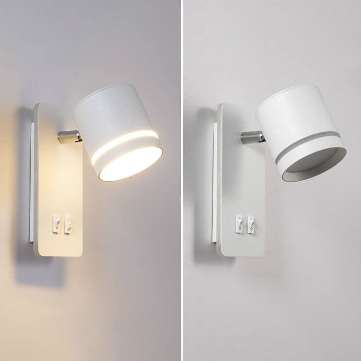 Adjustable LED Wall Sconce with Backlight – Rotatable Reading Light for Bedroom & Hallway – Modern Spotlight for Bedside & Living Room
