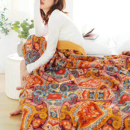 Soleil Cooling Blanket - Reversible Cotton, Breathable Design