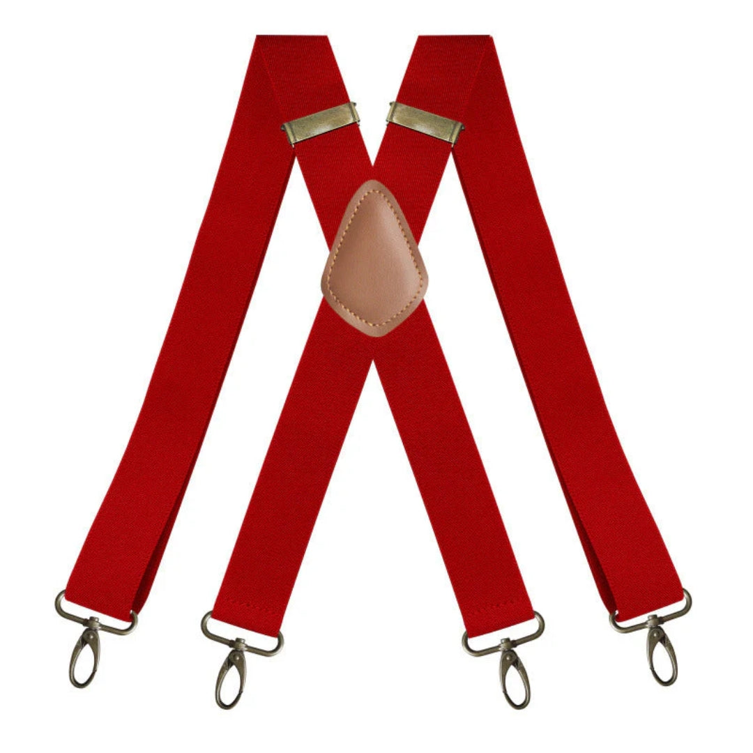Adjustable X-Back Suspenders with Metal Clips for Men – Elastic Dress Braces for Formal & Casual Wear