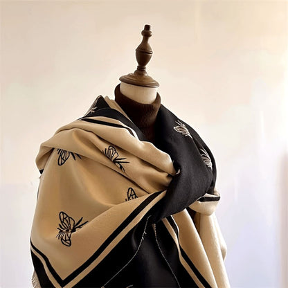 Nuvia Winter Scarf - Soft Microfiber, Warm Bee Pattern