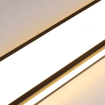 Low-Profile LED Flush Mount Ceiling Light 19 in Black White Acrylic for Bedroom Hallway Living Room Modern Hardwired Fixture